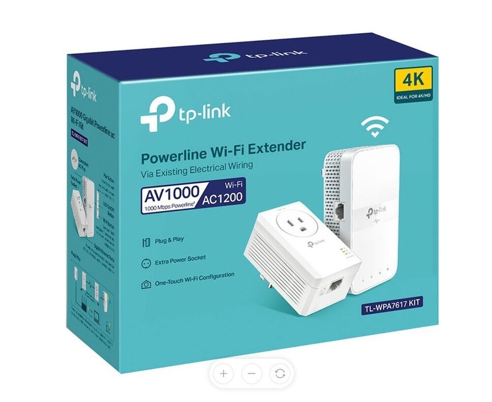 NEW TP-Link TL-WPA7617 KIT AV1000 Powerline WiFi Extender AC1200 Gigabit
